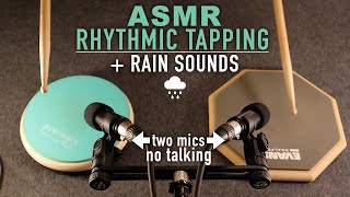 ASMR Rhythmic Tapping  Rain Sounds No Talking [upl. by Eirot]