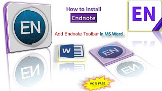 Add EndNote Toolbar in Microsoft Word  Download and Install EndNote Free [upl. by Popper236]