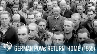 WWII German Prisoners Return Home 1955  British Pathé [upl. by Essex]