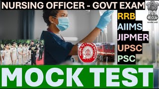 RRB AIIMS MOCK TEST NURSING OFFICER [upl. by Ellesor]