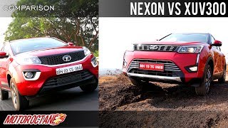 Mahindra XUV300 vs Tata Nexon Comparison  Hindi  MotorOctane [upl. by Elston440]