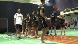 ESPORTE  Crianças participam de atividade no GP Brasil de Badminton [upl. by Hanae]