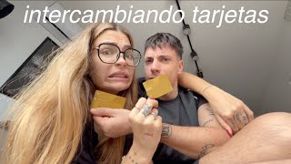 INTERCAMBIANDO TARJETAS CON MI NOVIO POR UN DIA [upl. by Atikahc]