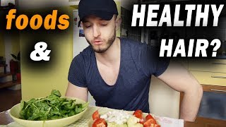 What do I eat for Healthy Hair  DHT blocking Foods for Hair Growth [upl. by Ara]