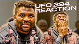 Francis Ngannou reacts to UFC 294  Usman vs Chimaev  Makhachaev vs Volkanovski ahead of Fury fight [upl. by Mackenie]