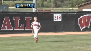 3 Emily Holldorf of Chippewa Falls with a nice catch at 2012 WIAA Softball Div 1 Final [upl. by Notsa]