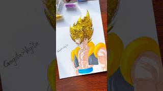 ASMR Gogeta Super Saiyan Satisfying Glitter Drawing  WyRich gogeta satisfying [upl. by Annoya]