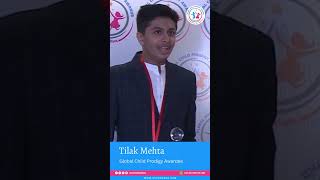 Tilak Mehta The young entrepreneurial sensation  GCP Awardee [upl. by Dlonra]