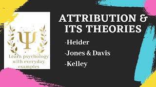 Theories of Attribution  Social Psychology [upl. by Kier967]