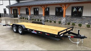 7x22 Sure Trac Wood Deck Car Hauler Trailer 9900 GVW ST8222CHWB100 [upl. by Abraham580]