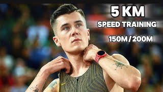 5km speed training sub 20minutes jakob ingebrigtsen training for speed nn running team 2024 [upl. by Eoz253]