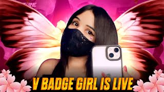 New Season Rank Push V Badge Girl FFLOVERZONE Free Fire Live ff freefire sooneeta ffloverzone [upl. by Ynnelg]