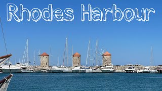 Rhodes Harbour âš“ï¸ðŸ›³ï¸ Greece [upl. by Arahsak]