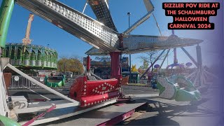 Sizzler POV Ride At The Schaumburg Halloween Carnival 2024 [upl. by Aicat326]