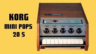 KORG MINIPOPS 20S Analog Drumbox 1970  HQ DEMO [upl. by Yroggerg]