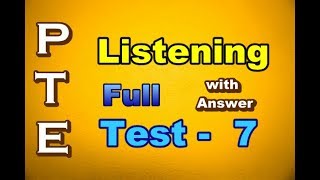 PTE Listening full practice Test7 for PTE exam  Pearson Australia [upl. by Mehta49]