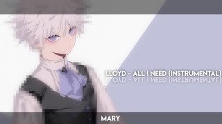 Lloyd  All I Need instrumental sped up amp muffled [upl. by Downall]