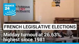 French legislative elections Highest midday turnout in 43 years • FRANCE 24 English [upl. by Eus628]