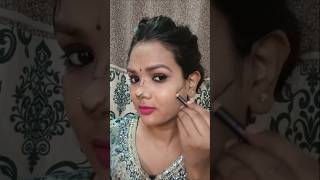 Contour hack with Kajal 😯 contour facelift facecontour kajal hacks face makeup viralhacks [upl. by Yekcin]