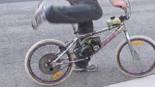 Weed wacker bike Homemade [upl. by Rakso]