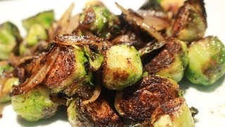 Brussel Sprouts Pan Seared n Butter  Olive Oil [upl. by Nanah]