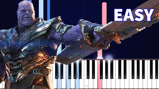 Avengers Endgame  Portals  EASY Piano tutorial Synthesia [upl. by Deidre336]