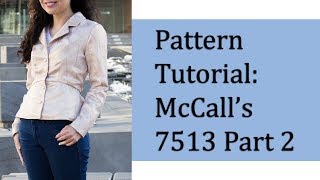 How to make a peplum jacket– McCalls 7513 Pattern Tutorial Part 2 [upl. by Carpenter]