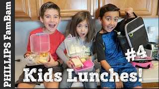 KIDS SCHOOL LUNCH IDEAS 4  KIDS PACKING THEIR OWN LUNCHES  PHILLIPS FamBam Vlogs [upl. by Iaw]