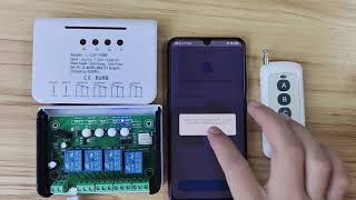 Pairing Ewelink 4ch smart swith RF [upl. by Ardyce922]