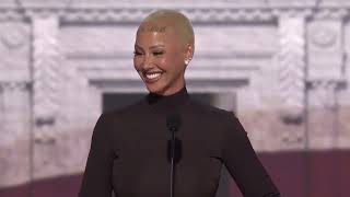 Amber Rose 2024 RNC speech outlines her personal journey to becoming Trump and MAGA supporter [upl. by Annayat]