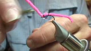 Fly Tying How to tie the pink squirm [upl. by Nahgen]