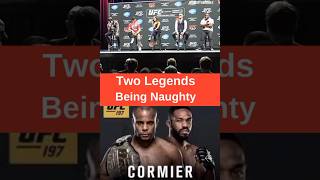 Two Legends Being Naughty Daniel Cormier vs Jon Jones UFC Press Conference [upl. by Novat]