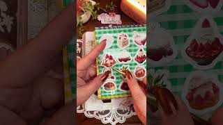 ASMR  Strawberry Cake 🍓 Name 301 shorts scrapbooking asmr satisfying [upl. by Elatsyrk]