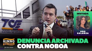 Salvado por el TCE Se archivó DENUNCIA en contra de DANIEL NOBOA  HIMNO NACIONAL  2905 [upl. by Aba]