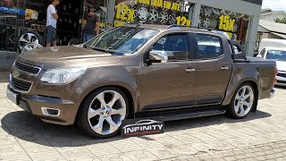 Chevrolet S10 rebaixada com rodas trailblazer aro 22” [upl. by Lamarre]