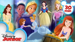 Every Time Sofia Meets a Disney Princess 👑 Sofia the First  disneyjr [upl. by Yllim]