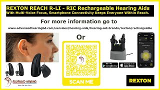 REXTON REACH RLI  RIC Rechargeable Hearing Aids with MultiVoice Focus Smartphone Connectivity [upl. by Harbour337]