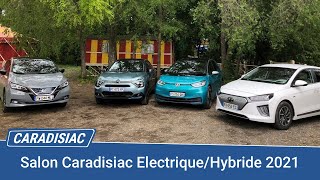 Les 4 compactes électriques du salon Caradisiac Electriquehybride 2021  quel modèle choisir [upl. by Dollar416]