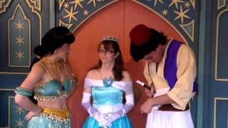 Hannah meeting Aladdin amp Jasmine on 20142015 Trip [upl. by Singhal]