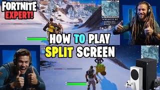 FORTNITE  HOW TO SETUP SPLIT SCREEN on Xbox Series XS 🔥 [upl. by Tnarud]