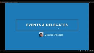 Delegates and Events in c [upl. by Way]