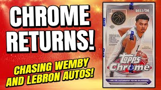 BACK AFTER 14 YEARS  202324 Topps Chrome Basketball Hobby Box Review [upl. by Gillman]