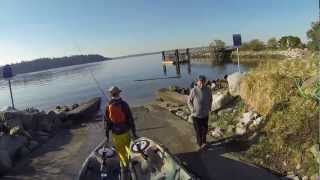 Ambleside kayak fishing 03302013  Launching the yaks [upl. by Elkin]