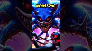 SONIC EXE vs MONSTRUOS… 😱 comedia shorts ia sonic [upl. by Newbold]