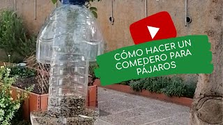 Cómo hacer un COMEDERO de PÁJAROS Reutilizando envases PLÁSTICOS [upl. by Acquah]