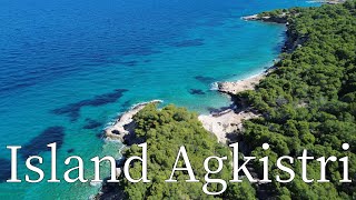 Island Agkistri Greece  by drone 4K greekislands [upl. by Kylynn]