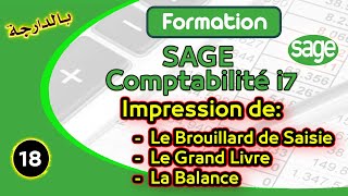 Sage Comptabilité i7  18  Impression Journaux  Grand Livre  Balance [upl. by Hali859]