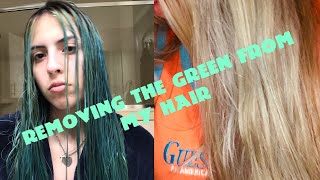 L’Oréal COLORISTA RUINED MY HAIR  REMOVING green hair dye PART 2  fail [upl. by Richards233]