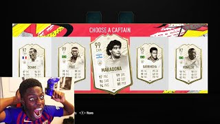 OMG 99 MARADONA amp PELE PRIME ICON MOMENTS 194 FUT DRAFT WORLD RECORD FIFA 20 [upl. by Lirpa]