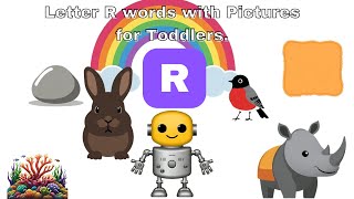 letter R words for kids  Words that start with letter R  letter Words [upl. by Monaco]